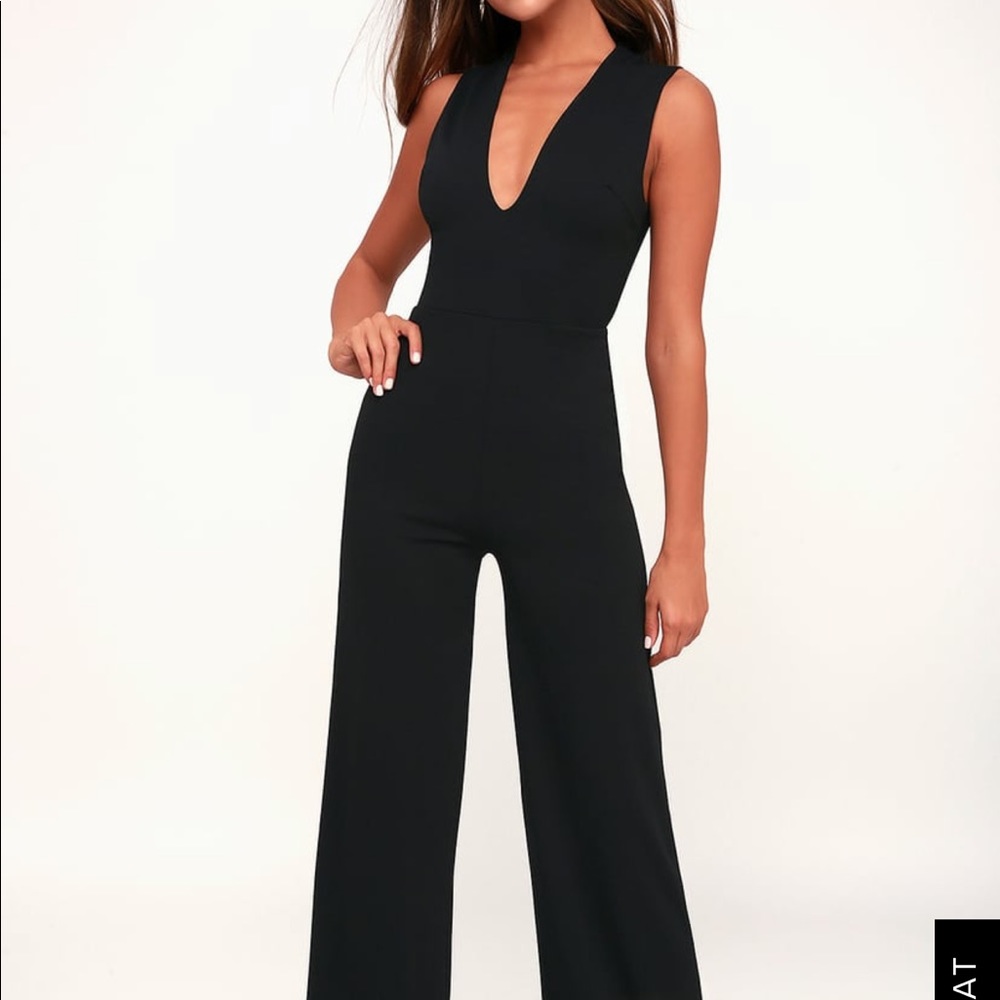 Black Backless Jumpsuit